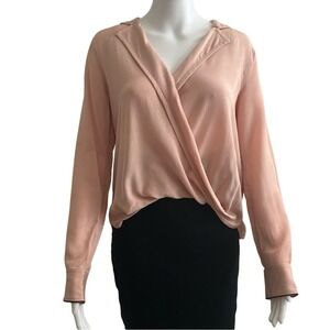 Rag & Bone Dean Dusty Rose V-Neck High-Low Blouse Size XS